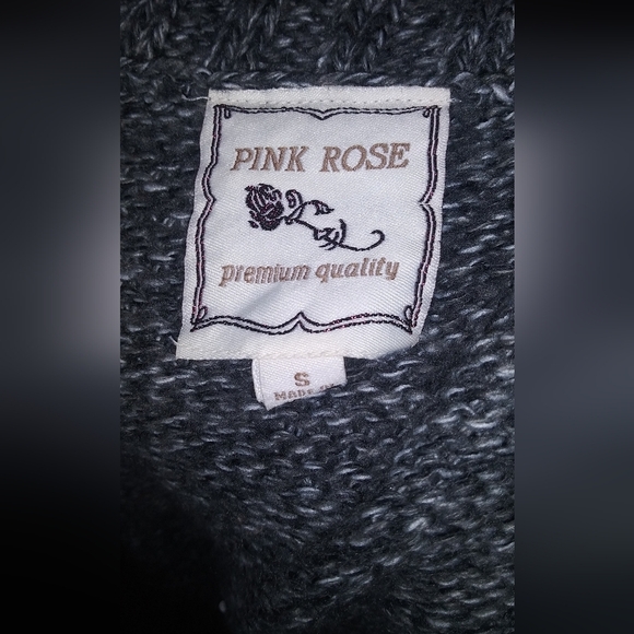 Pink Rose Sweaters for women, gray color size s. - Picture 4 of 4